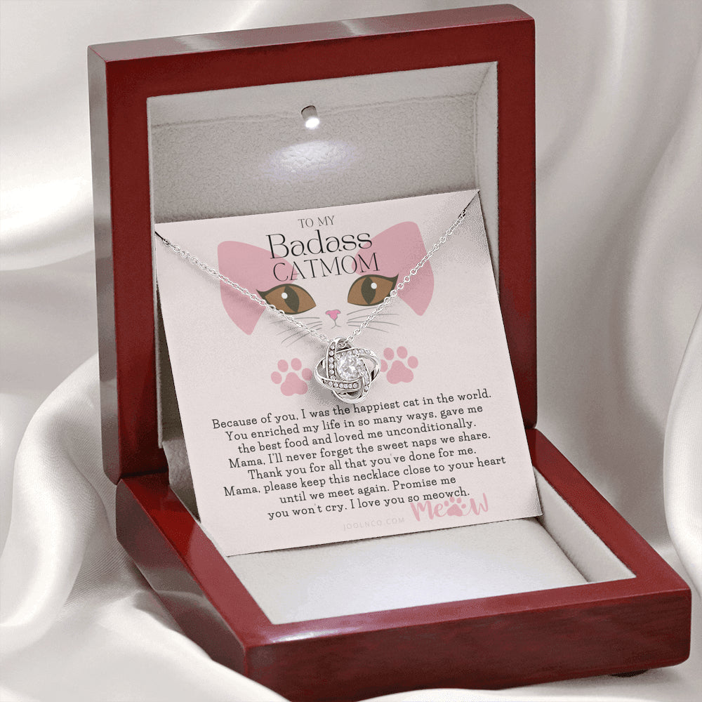 To My Cat Mama, To My Badass Cat Mom, Cat loss gifts, Rainbow Bridge Cat, Pet sympathy gift, Cat loss necklace, Until We Meet Again Necklace, Loss of Cat memorial necklace
