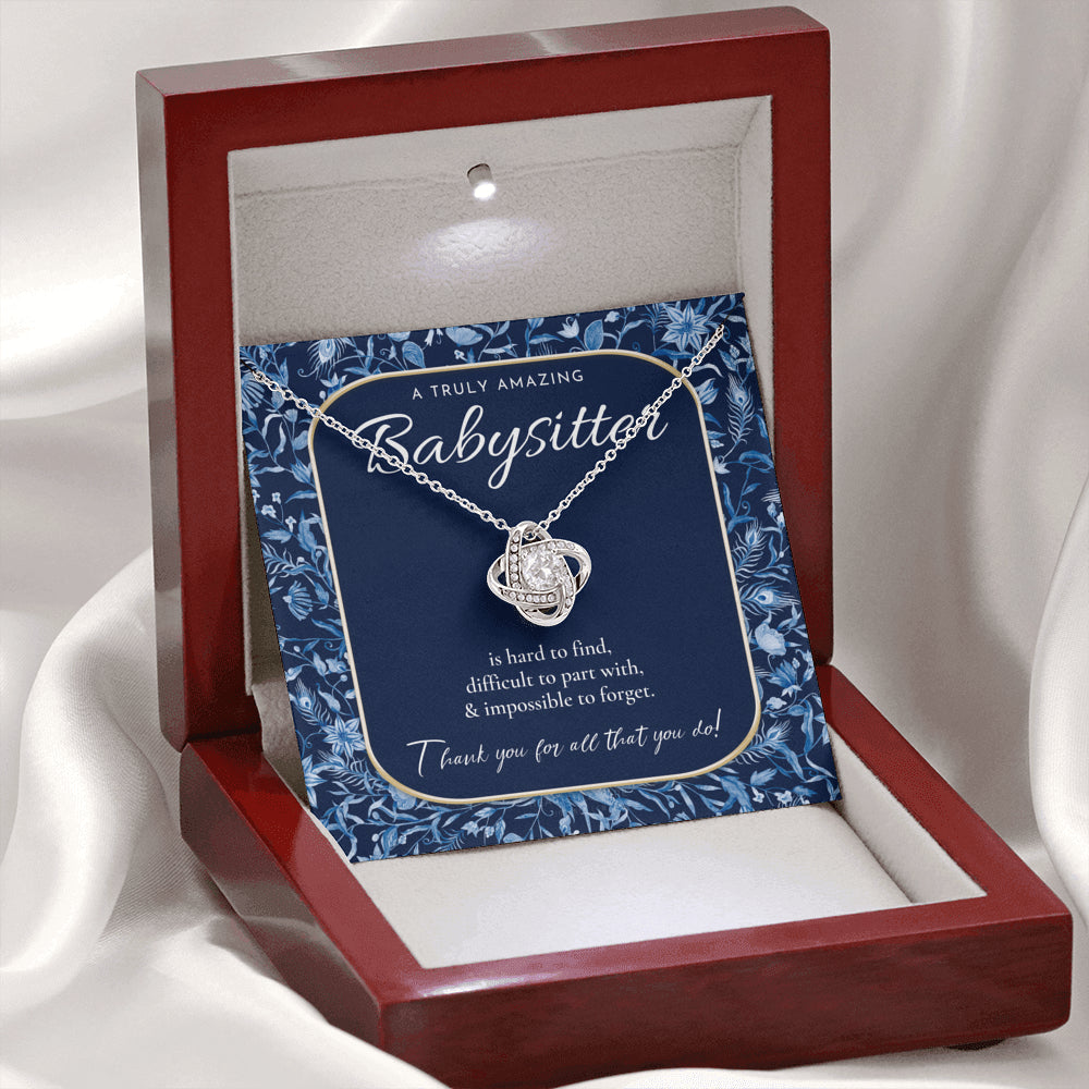 Nanny Appreciation Necklace Gift, Nanny Thank You Gift, Thank you Nanny, Gift for Nanny Leaving, A Truly Amazing Babysitter Gift, Best Nanny