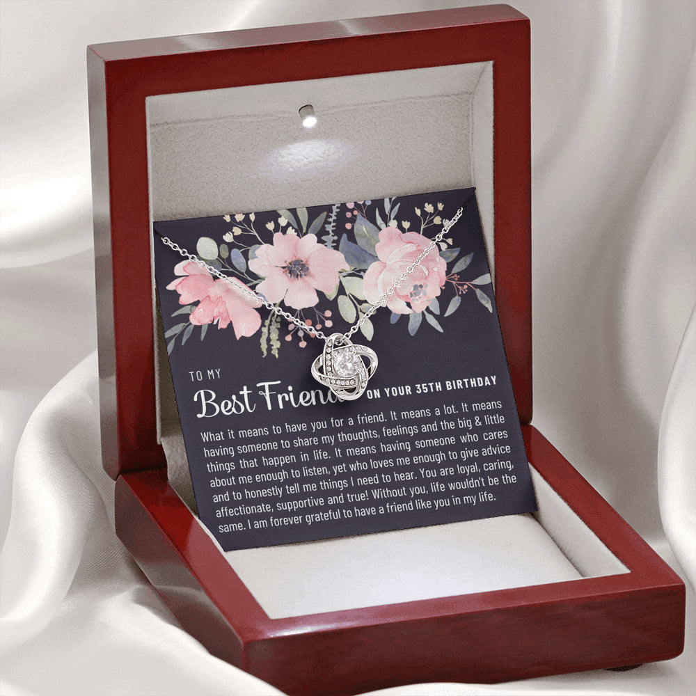 Friend Birthday35 Love Knot Necklace