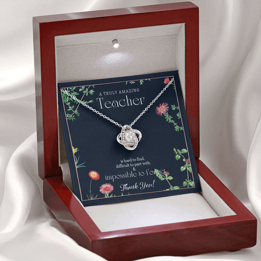 Teacher Gift, Gift for Teacher Necklace, A Truly Amazing Teacher Appreciation Gift