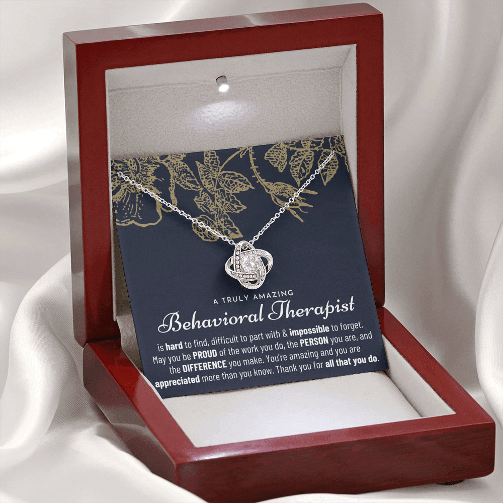 Gift For Behavioral Therapist, Behavioral Therapist Gift, Behavioral Therapist Appreciation Gift, Birthday, Love Knot Necklace
