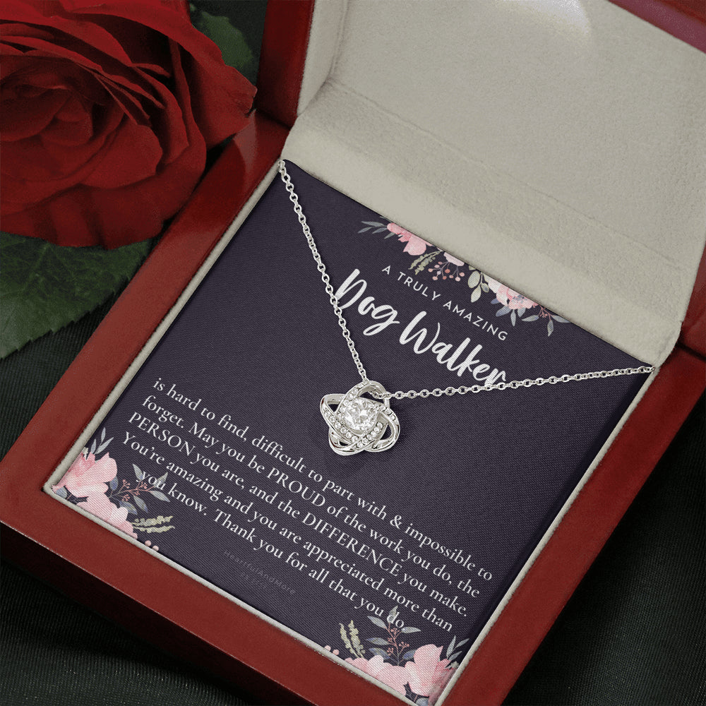 Gift For Female Dog Walker, Dog Walker Retirement Gift, Dog Walker Appreciation Gift, Birthday, Love Knot Necklace