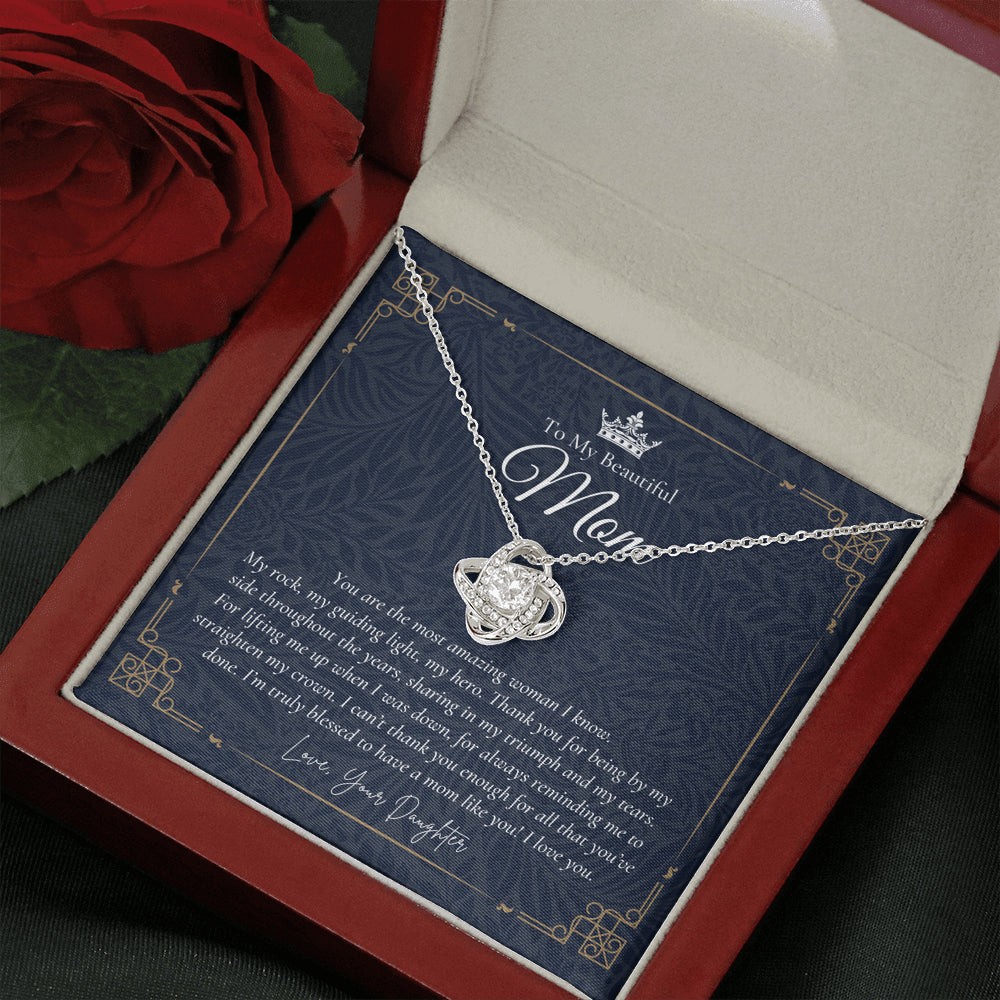 To My Beautiful Mom Necklace | Beautiful Mom Gift | Mother’s Day Gift | Birthday Gift | Gift from Daughter on Wedding Day