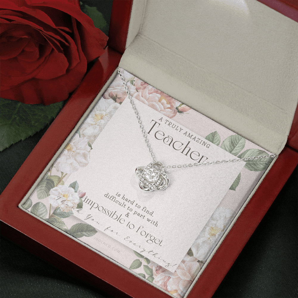 Teacher Gift, Gift for Teacher Necklace, A Truly Amazing Teacher Appreciation Gift
