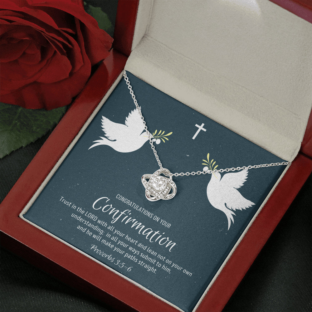 Confirmation Gift For Girls, Confirmation Granddaughter, Love Knot Necklace,  Confirmation Gift Ideas For Girls, Catholic Confirmation Gift