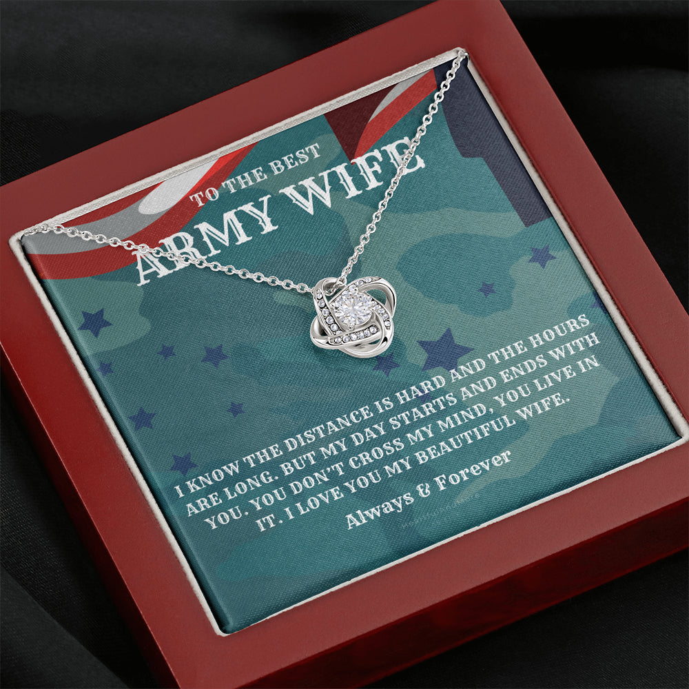 Army Wife Gift, Military Gift Wife, To The Best Army Wife In The World, Army Jewelry, Deployment Necklace, Deployment Gift, Gift for Army Wife