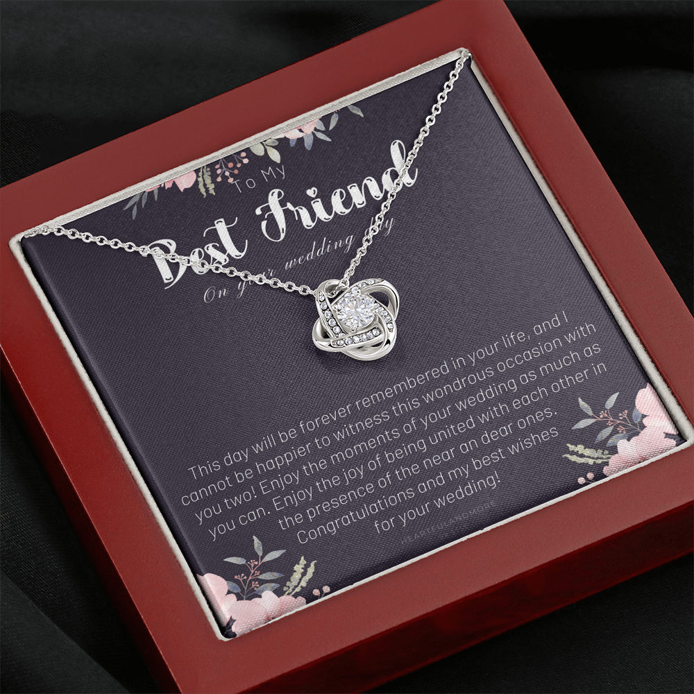 To My Best Friend On Her Wedding Day, Bride Gift From Maid of Honor, Best Friend Gift to Bride, Best Friend to Bride Necklace, Wedding Gift
