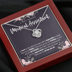 Gift For Female Medical Assistant, Medical Assistant Gift, Medical Assistant Appreciation Gift, Birthday, Love Knot Necklace