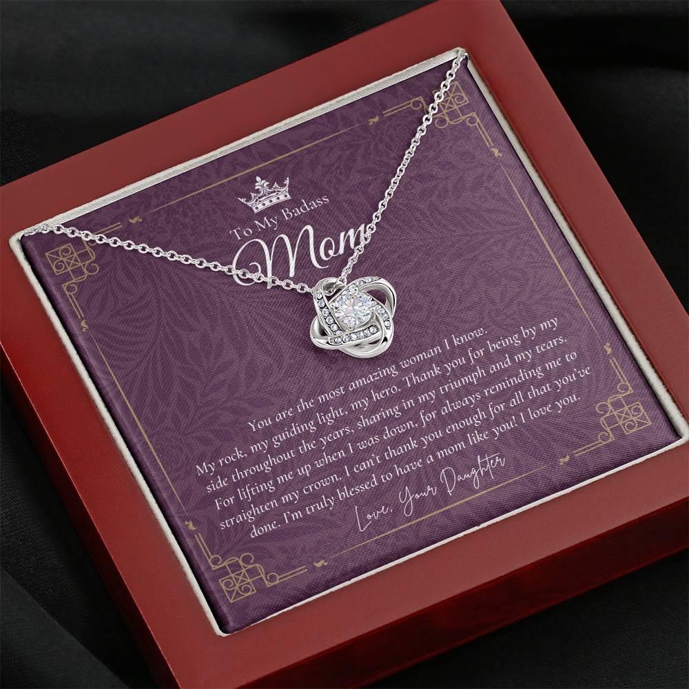 To My Badass Mom Necklace | Badass Mom Gift | Birthday Gift | Gift from Daughter on Wedding Day Mother’s Day Gift | Badass Mom | Love You Mom | Personalized Mothers Necklace | Gift for Mom