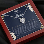 Love Knot Necklace | To My Badass Mom Necklace | Mother’s Day Gift | Personalized Mom Gift | Mothers Necklace | Gift for Mom | Best Mom Gift | Interlock Heart