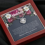 Love Knot Necklace | Mother's Birthday Gift | Necklace for Mom's birthday | Elegant Gift For Mom from Son | Best Mom Gift Message Card | Elegant Gift
