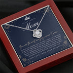 Love Knot Necklace | To My Badass Mom Necklace | Mother’s Day Gift | Personalized Mom Gift | Mothers Necklace | Gift for Mom | Best Mom Gift | Interlock Heart