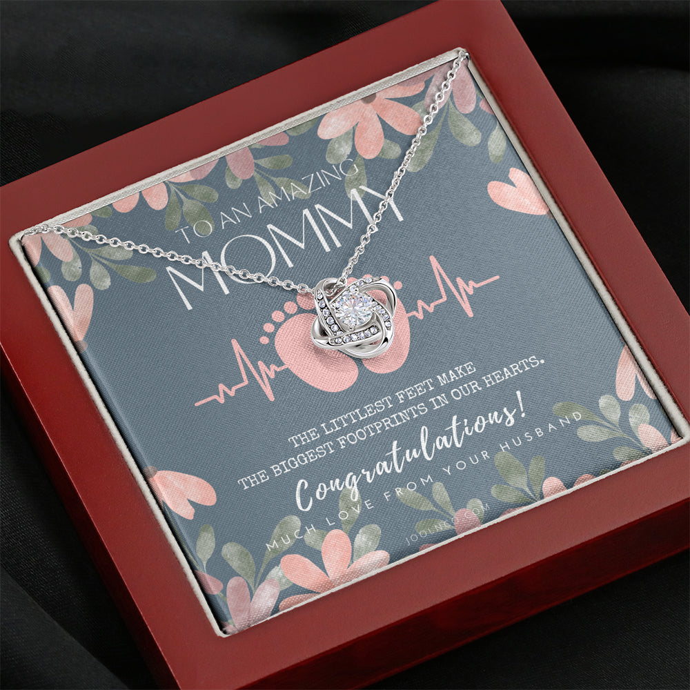 Gift for Pregnant Wife | Mom to be gift | New Mommy Necklace | To Mommy to be | New Mom Jewelry | Love Knot