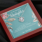 Love Knot Necklace, To My Badass Daughter, Straighten Your Crown Necklace, Father Daughter Necklace, Daughter Graduation Gift, Graduation on Pandemic