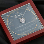 75 Year Anniversary Gift For Wife - Love Knot Necklace