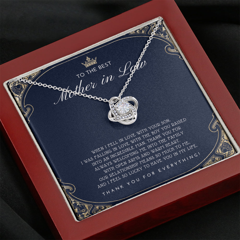 Love Knot Necklace | Mother in Law Gift | Mom in Law Jewelry | Mother's Day Gift for Mother-in-Law | Gift for Mother in Law | Mother-in-Law Necklace