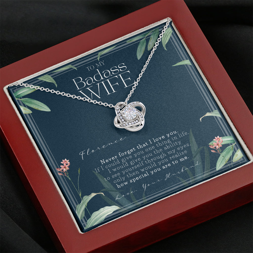 Personalized Gift for Wife, To My Badass Wife Necklace, Wife Gift, To my wife, Wife’s Birthday, Touching Gift for Wife, Gift for Wife, Anniversary Gift for Wife, Valentien’s Day