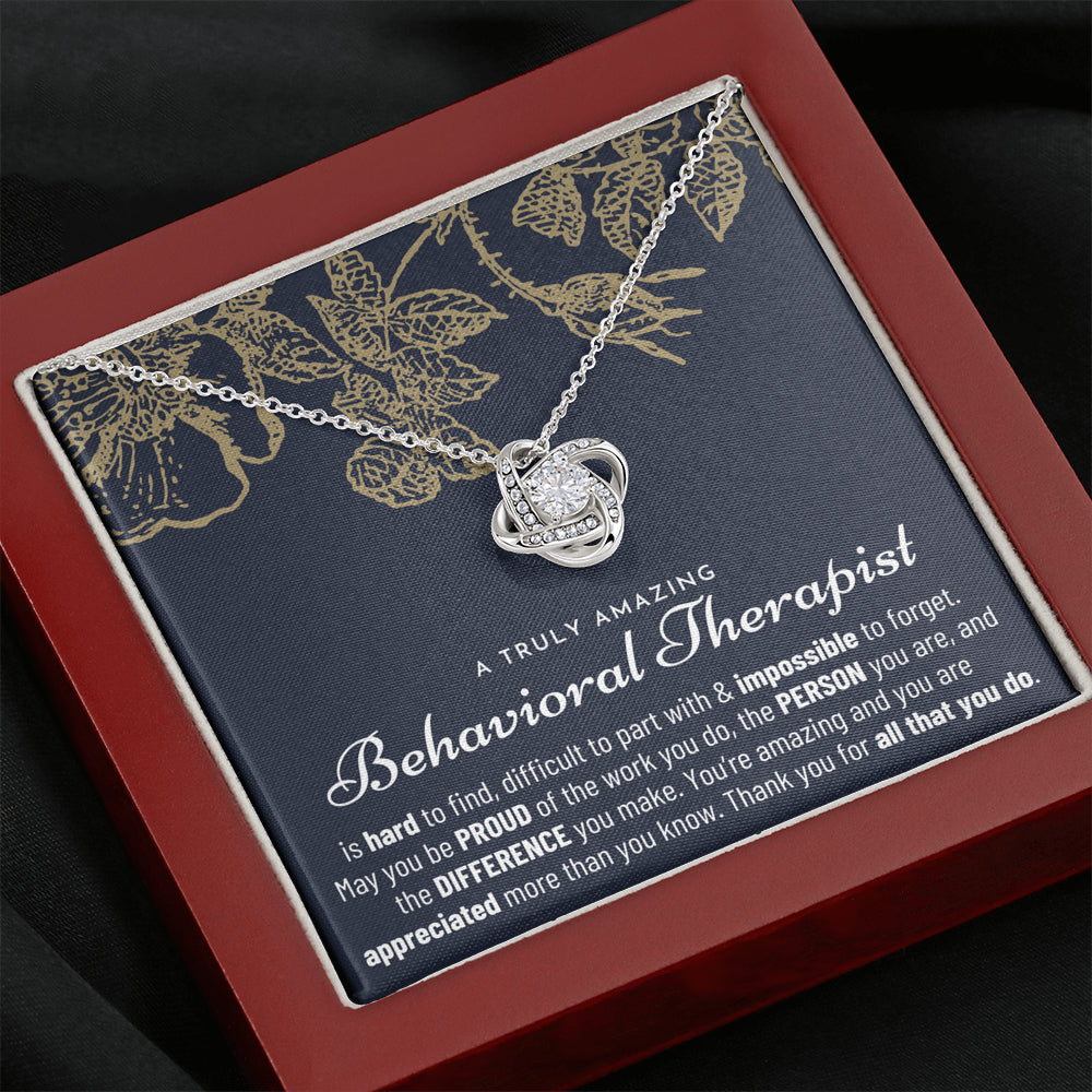 Gift For Behavioral Therapist, Behavioral Therapist Gift, Behavioral Therapist Appreciation Gift, Birthday, Love Knot Necklace