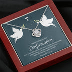 Confirmation Gift For Girls, Confirmation Granddaughter, Love Knot Necklace,  Confirmation Gift Ideas For Girls, Catholic Confirmation Gift