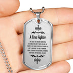 Personalized Cancer Survivor Gift for Men, Cancer Fighter Gift, Encouragement Gift for Men, Warrior Gift for Men, Custom Necklace Gift