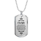 Personalized Cancer Survivor Gift for Men, Cancer Fighter Gift, Encouragement Gift for Men, Warrior Gift for Men, Custom Necklace Gift