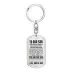 To Our Son, I Closed My Eyes For A Moment, Gift From Mom & Dad Custom Key Chain, Anniversary, Birthday, Graduation Gift