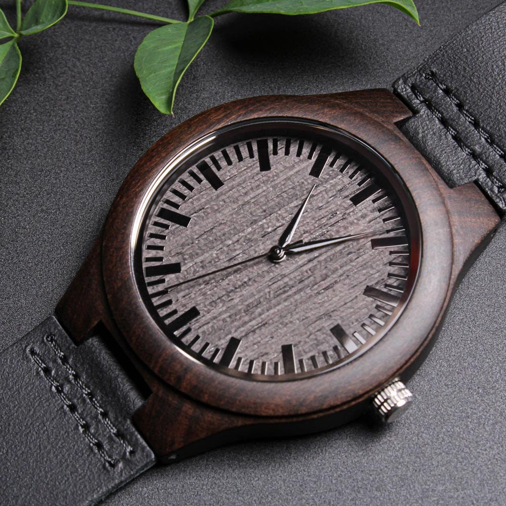 Cancer Survivor Gift for Men, Cancer Fighter Gift, Encouragement Gift for Men, Warrior Gift for Men, Engraved Wooden Watch