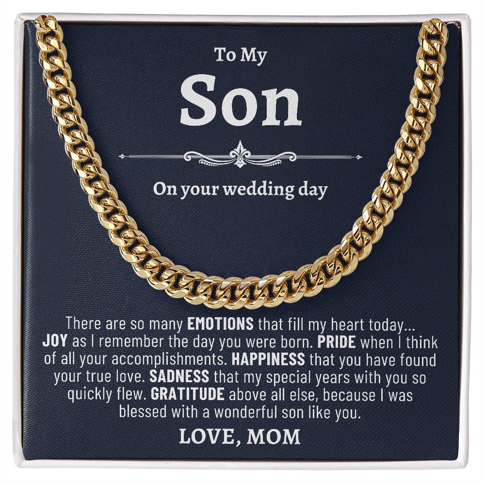 To My Son on His Wedding Day, Son Wedding Gift from Mom, Mom to Son Gift on Wedding, Sentimental Son Wedding Gift, Meaningful Gift, Unique