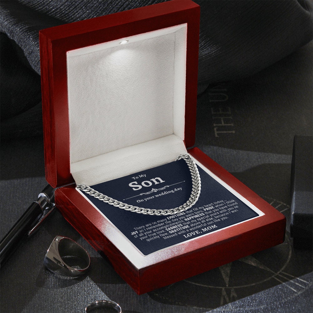 To My Son on His Wedding Day, Son Wedding Gift from Mom, Mom to Son Gift on Wedding, Sentimental Son Wedding Gift, Meaningful Gift, Unique