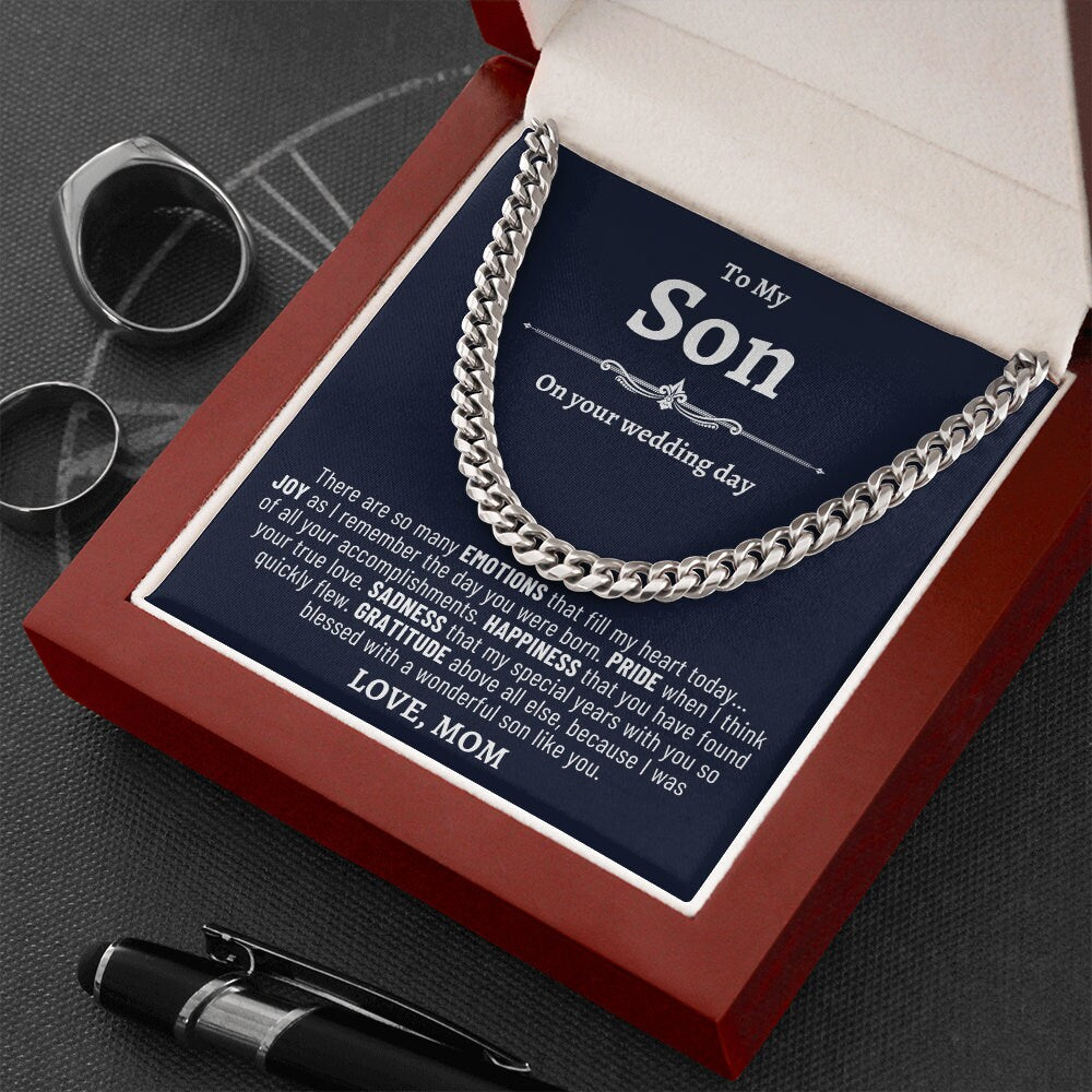 To My Son on His Wedding Day, Son Wedding Gift from Mom, Mom to Son Gift on Wedding, Sentimental Son Wedding Gift, Meaningful Gift, Unique