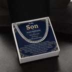 Groom Gift from Mom, To My Son on Your Wedding Day, Son Wedding Day Gift, Gift for Son on Wedding Day, Son Wedding Cuban Chain from Mom