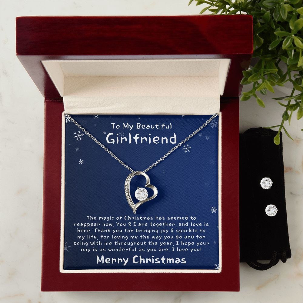 Christmas Gift for Girlfriend, Christmas Present for Girlfriend, Christmas Gift for Love, Necklace Earring Set Christmas Gift for Girlfriend