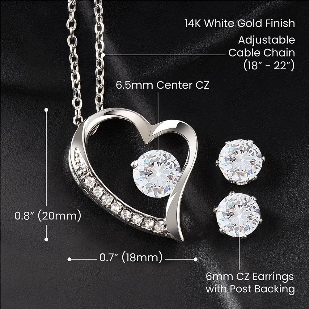 Christmas Gift for Girlfriend, Christmas Present for Girlfriend, Christmas Gift for Love, Necklace Earring Set Christmas Gift for Girlfriend