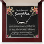 Daughter Gift, Daughter Name Necklace, Gift from Mom Dad, Daughter Birthday Gifts, Christmas Gifts for Daughter, Daughter Gifts Ideas