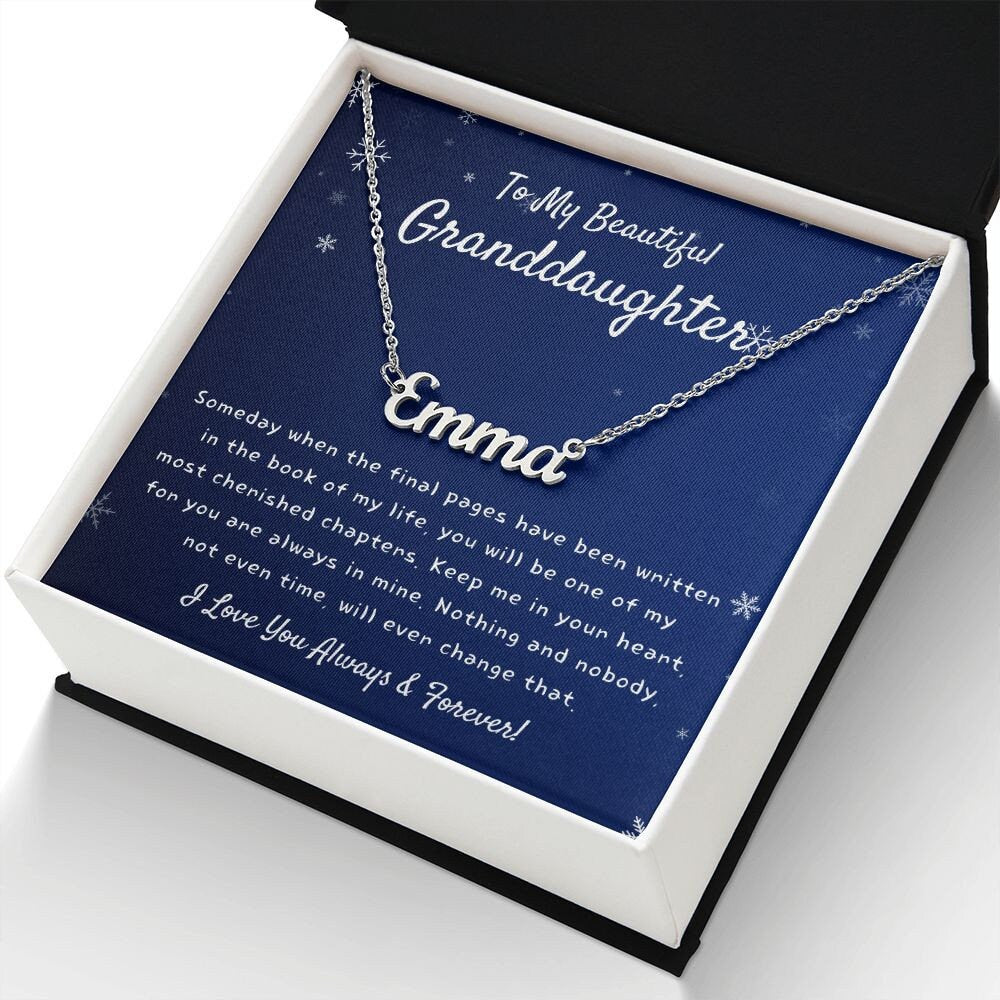 Granddaughter Christmas Gifts, Custom Name Necklace, Unique Gifts for Granddaughter, Christmas Gifts Ideas, Granddaughter Gifts from Grandma