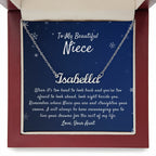 Niece Christmas Gift, Straighten Your Crown Necklace, Aunt Niece Necklace, Niece Birthday Gift, Niece Graduation Gift, Custom Name Necklace