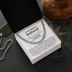 To My Handsome Boyfriend Gifts, Cuban Chain Necklace, Boyfriend Birthday Gifts, Christmas Gifts, Anniversary Gifts, Best Gifts for Boyfriend