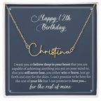 Unique Name Necklace: Make Her 12th Birthday Special with a One-of-a-Kind Jewelry Gift, The Perfect 12th Birthday Gift for Girls