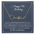 Unique Name Necklace: Make Her 14th Birthday Special with a One-of-a-Kind Jewelry Gift, The Perfect 14th Birthday Gift for Girls