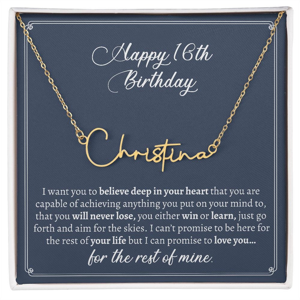 Unique Name Necklace: Make Her 16th Birthday Special with a One-of-a-Kind Jewelry Gift, The Perfect 16th Birthday Gift for Girls