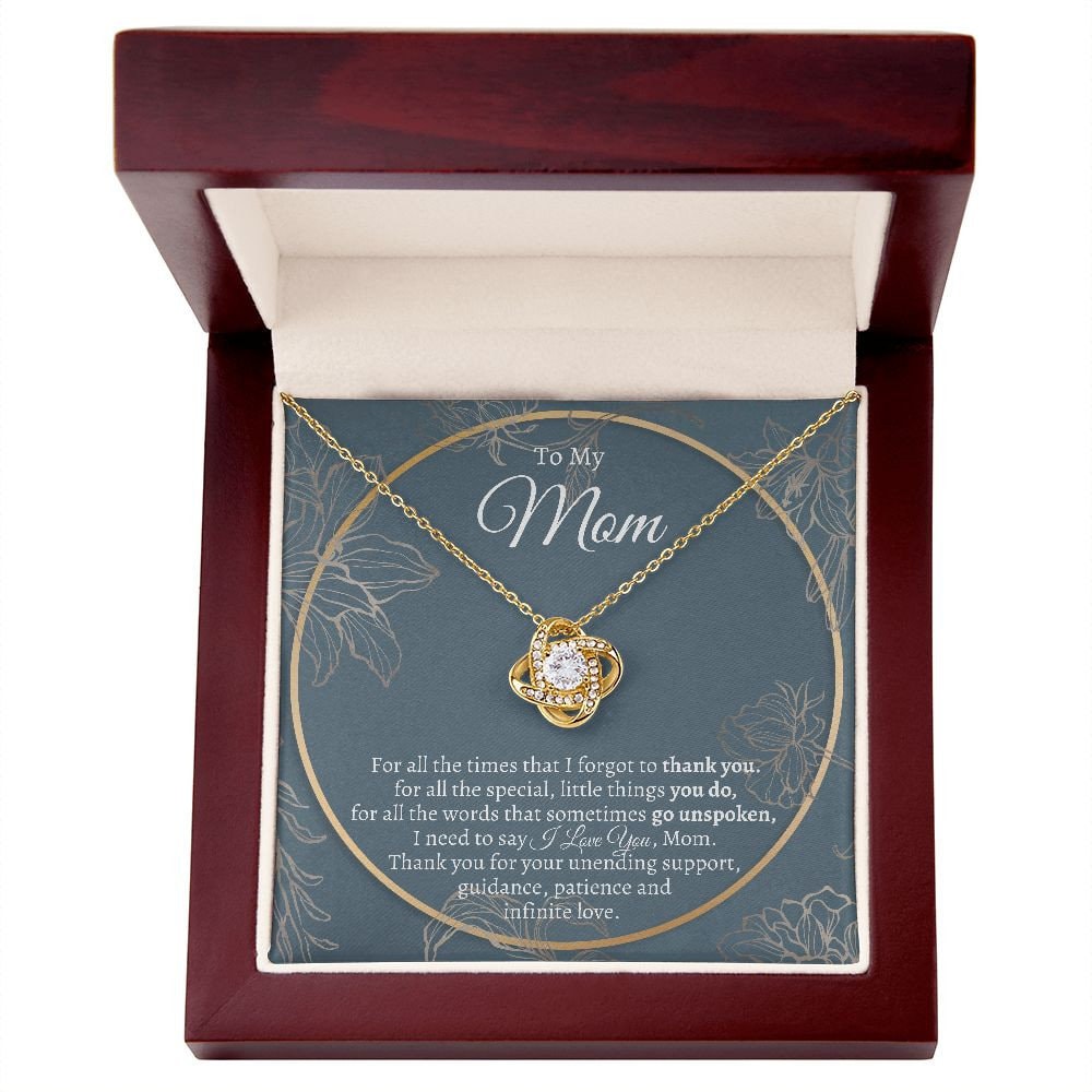 Best Gift Idea for Mom from Daughter/Son on Mother's Day, Birthday, Christmas - Unique Present for your Mother, Thank You Mom Necklace