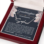 Granddaughter Graduation Gift from Grandma & Grandpa, Gift for Granddaughter Graduation, Granddaughter Jewelry, Unique Name Necklace