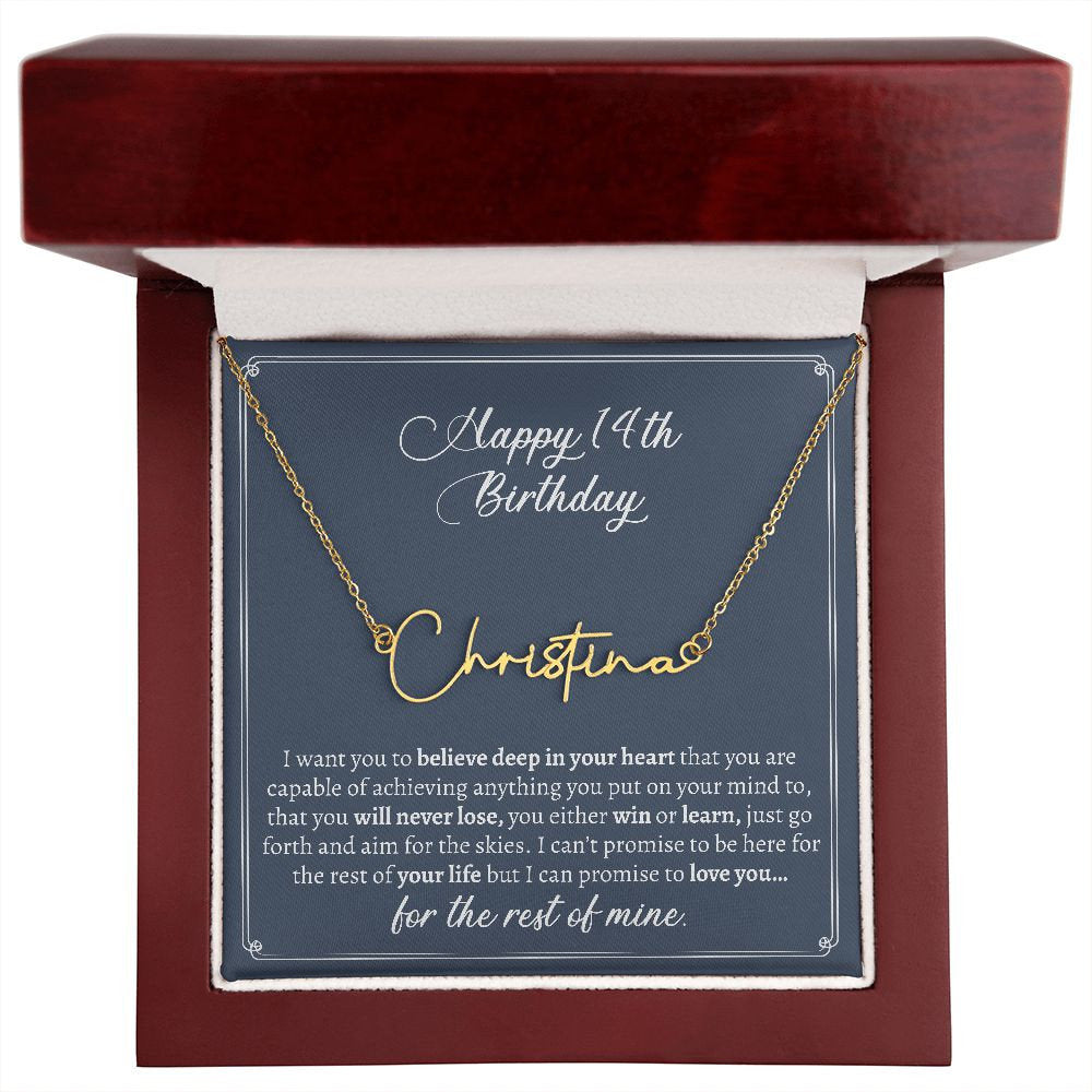 Unique Name Necklace: Make Her 14th Birthday Special with a One-of-a-Kind Jewelry Gift, The Perfect 14th Birthday Gift for Girls