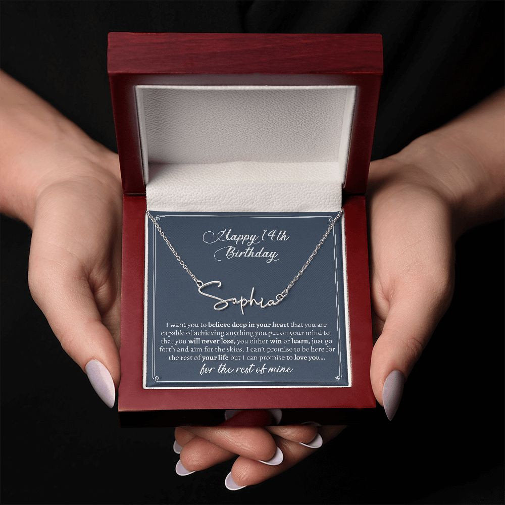 Unique Name Necklace: Make Her 14th Birthday Special with a One-of-a-Kind Jewelry Gift, The Perfect 14th Birthday Gift for Girls