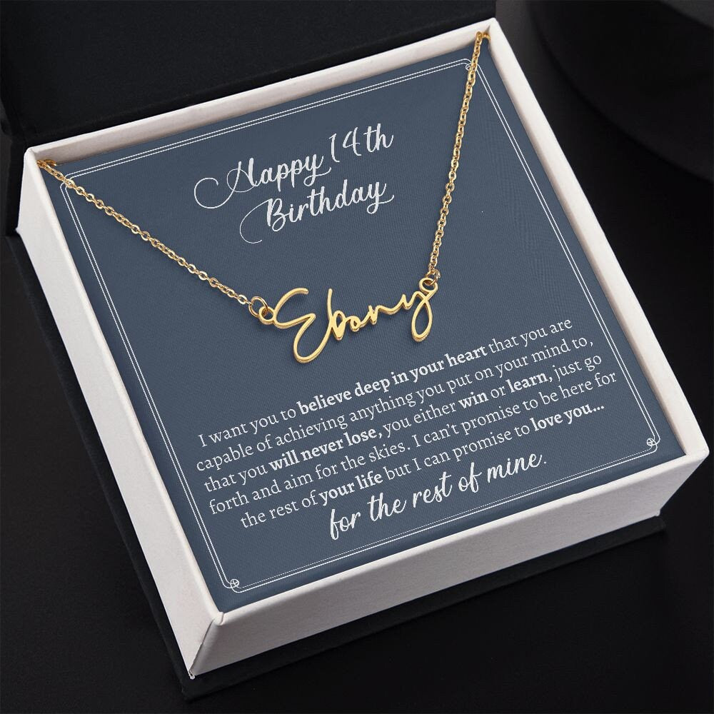 Unique Name Necklace: Make Her 14th Birthday Special with a One-of-a-Kind Jewelry Gift, The Perfect 14th Birthday Gift for Girls