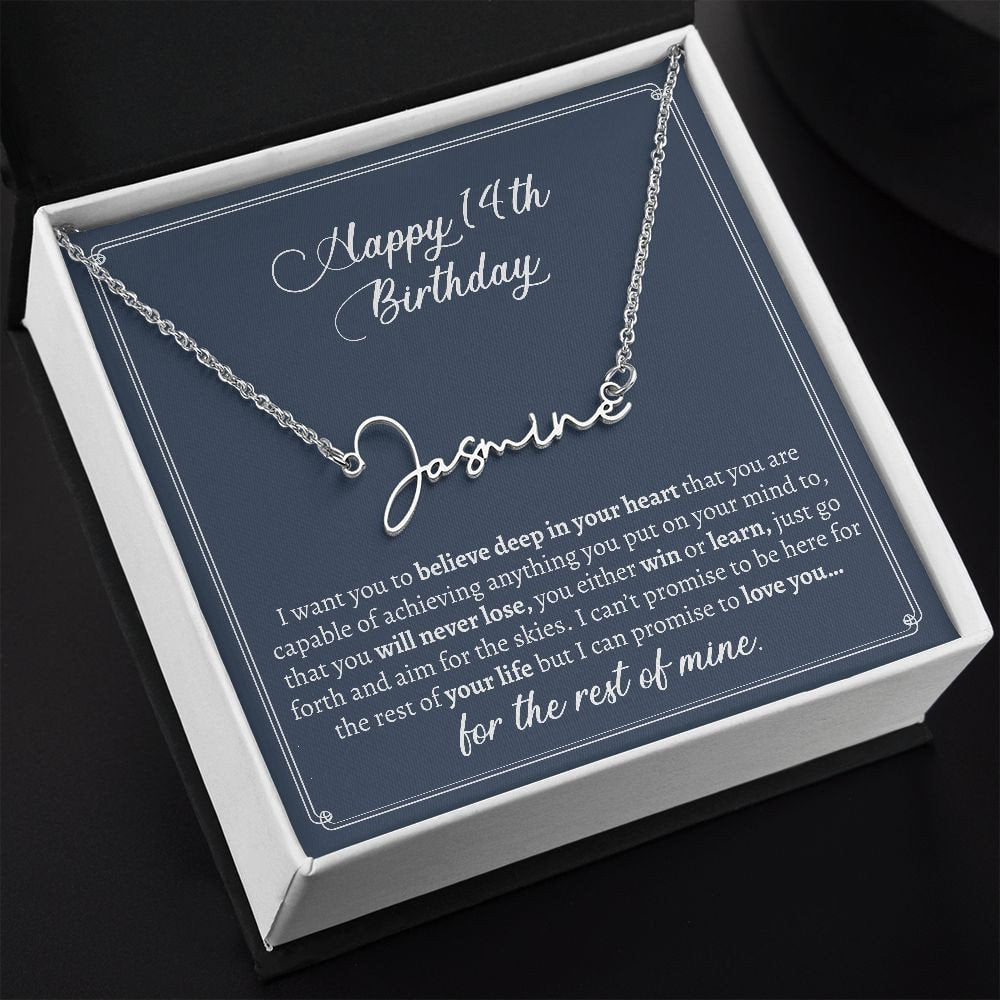 Unique Name Necklace: Make Her 14th Birthday Special with a One-of-a-Kind Jewelry Gift, The Perfect 14th Birthday Gift for Girls