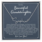 Personalized Name Necklaces for Our Granddaughter Graduation - Unique Gifts from Grandma/Grandpa to Commemorate this Milestone