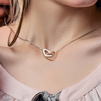Christmas Gift for Girlfriend - Interlocking Hearts Necklace